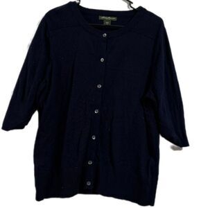 Eddie Bauer women’s size XL tall 3/4 sleeve button up cardigan ￼